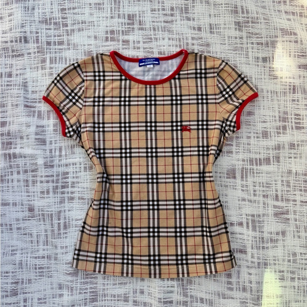 Authentic Burberry Blue Label Nova Check Top Japan Exclusive Size M Y2K